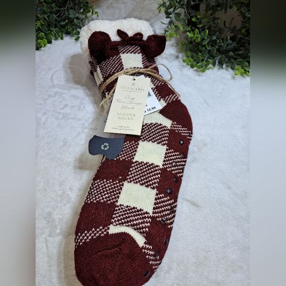 NWT Quagga Faux Sherpa Slippers Sustainable Green Label - Picture 7 of 15